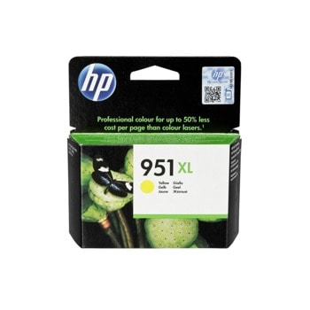 Касета HP Officejet Pro 8100 ePrinter series, HP Officejet Pro 8600 e-All-in-One series - High Yellow - (951XL) - P№ CN048AE - заб.: 1500 брой копия | JAR Computers Касета HEWLETT PACKARD Officejet Pro 8100 ePrinte…
