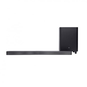 Soundbar система JBL Bar 5.1 Surround, 5.1, безжична, Wi-Fi, Bluetooth, USB, RMS 550W(5x 50W + 300W), черна image