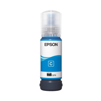 Мастило за Epson EcoTank L8050, Cyan - C13T09C24A - Epson - Заб.: 7200 брой копия, 70 ml капацитет | JAR Computers Epson 108 EcoTank Cyan ink C13T09C24A