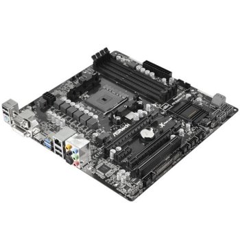 Дънна платка ASRock FM2A78M Pro4+, AMD A78, FM2+(до 95W), DDR3, PCI-E 3.0 (CF)(HDMI & DVI), SB7.1, Lan1000, 6x SATA 6Gb/s RAID 0, 1, 10, 2x USB3.0, mATX | JAR Computers ASRock FM2A78M Pro4+