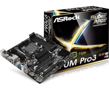 Дънна платка ASRock 970M Pro3, AMD 970, AM3(+), DDR3, CFX, 6x SATA 6Gb/s, 2x USB 3.0, Micro ATX | JAR Computers ASRock 970M Pro3
