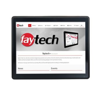 Дисплей Faytech FT15TMBFLAT, тъч дисплей, 15" (38.1 cm), WXGA, HDMI, DVI-D, VGA | JAR Computers Faytech FT15TMBFLAT