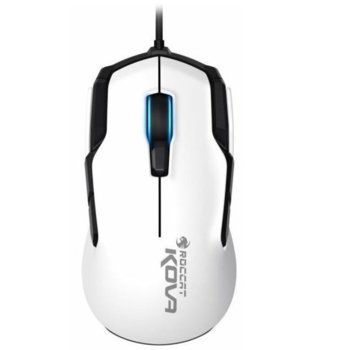 Мишка Roccat Kova White, оптична (3 500 dpi), USB, черна, подсветка, геймърска | JAR Computers Roccat Kova White (ROC-MOUSE-11-503)