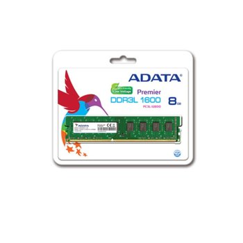 Памет 8GB DDR3L 1600MT/s, A-Data Premier, 1.35V | JAR Computers 8GB DDR3L 1600MHz A-Data ADDU1600W8G11-B