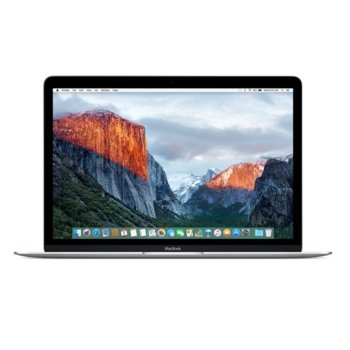 Лаптоп Apple MacBook 12(MNYJ2ZE/A)(сребрист), двуядрен Kaby Lake Intel Core i5-7Y54 1.2/3.2GHz, 12" (30.48 cm) WQHD IPS Retina дисплей(USB 3.1 Type C), 8GB LPDDR3, 512GB SSD, MacOSX Sierra, 0.92 kg | JAR Computers Apple MacBook 12 Silver MNYJ2ZE/A