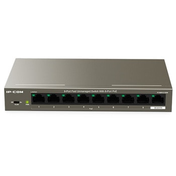 Суич IP-COM TEF1109P-8-102W, 9 порта, 9x 10/100/1000 Mbps PoE | JAR Computers ip-com F1109P-8-102W