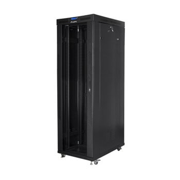 Комуникационен шкаф Lanberg FF01-8042-12BL, 19", 42U, 212.1 x 100 x 80 cm, товароносимост до 1200кг, черен | JAR Computers Lanberg FF01-8042-12BL