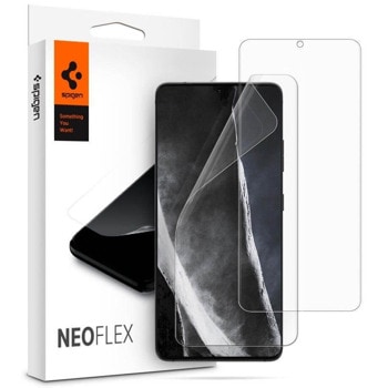 Протектор от закалено стъкло /Tempered Glass/ Spigen Neo FLEX Galaxy S21 Ultra за Samsung Galaxy S21 Ultra, 2 бр. | JAR Computers Spigen Neo FLEX Galaxy S21 Ultra