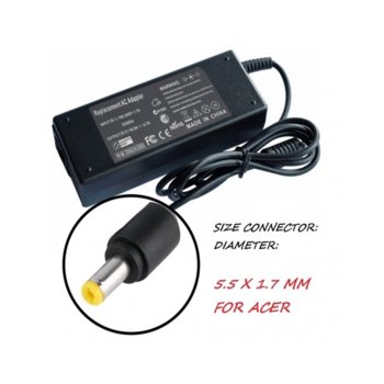 Захранване (заместител) за лаптопи Acer 080418020233, YDS90, 19V, 4.7A, 90W, 5.5 x 1.7 | JAR Computers YDS90 220V-90W 19V