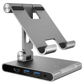 Поставка с докинг станция j5create JTS224, съвместима с Apple iPad, до 12.9" (32.76cm), регулируема височина, USB-C към 1x USB-C (PD), 1x HDMI (4K@60Hz), 2x USB-A, 1x SD четец, 1x MicroSD четец, 1x Jack 3.5mm | JAR Computers j5create JTS224