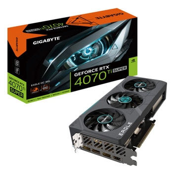 Видео карта Nvidia GF RTX 4070 Ti Super, 16GB, Gigabyte Eagle OC, PCI-E 4.0, GDDR6X, 256-bit, DisplayPort, HDMI | JAR Computers Gigabyte GF RTX 4070 Ti Super Eagle OC