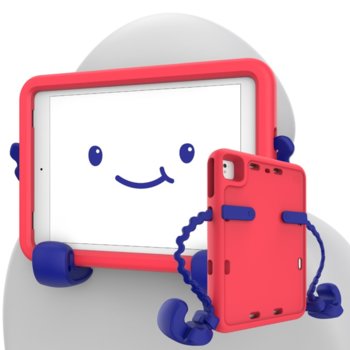 Калъф за таблет Apple iPad, до 9.7" (24.64 cm), Speck Case-E, с дръжки, червен/син | JAR Computers Speck Case-E iPad Pro 9.7 Air Sandia Red/Brilliant
