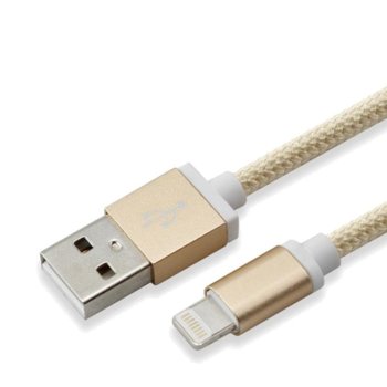 Кабел SBOX, USB A(м) към Lightning(м), 1,5m, златист | JAR Computers Кабел SBOX IPH7-G USB A(м) към Lightning(м)