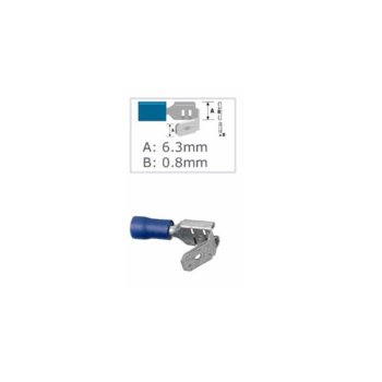 Кабелна обувка Fast ON ST-191, 100 бр., синя | JAR Computers Fast ON ST-191 Blue