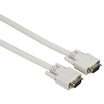 Кабел Hama 200932, от VGA(м) към VGA(м), 1.8m, бял | JAR Computers HAMA-200932