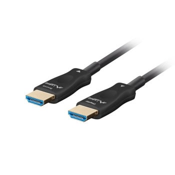 Кабел Lanberg CA-HDMI-30FB-1000-BK, от HDMI(м) към HDMI(м), 100m, 8K@30Hz, черен | JAR Computers Lanberg CA-HDMI-30FB-1000-BK