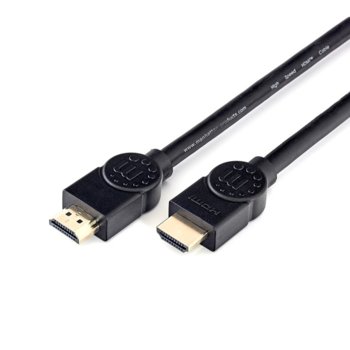 Кабел Manhattan, от HDMI(м) към HDMI(м), 2m, черен | JAR Computers Manhattan HDMI to HDMI 2m black