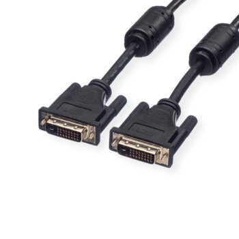 Кабел Roline 11.04.5599, от DVI-D 24+1(м) към DVI-D 24+1(м), 20m, черен | JAR Computers ROLINE 11.04.5599 :
