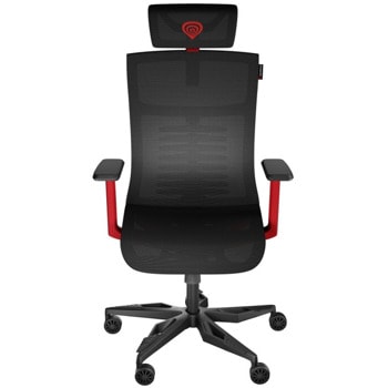 Геймърски стол Genesis Astat 700 (NFG-1944), до 150kg, мрежа/пяна, алуминиева база, повдигащ механизъм, черен/червен image