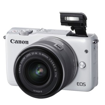 Canon EOS M10 white + EF-M 15-45mm IS STM