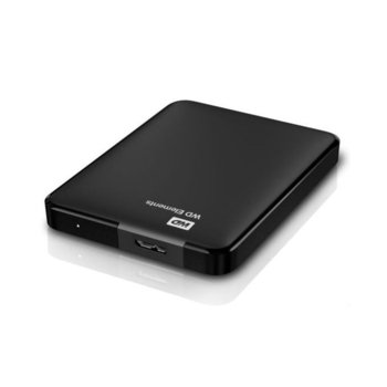 Твърд диск 1TB WD Elements, черен, 2.5" (6.35 cm), външен, USB3.0 (+захранване през USB), 2г гаранция | JAR Computers 1TB WD Elements Black USB3.0