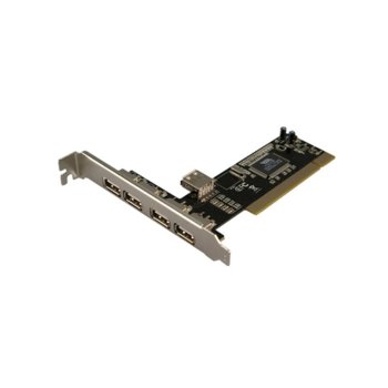 Контролер LogiLink PC0028, от PCI(Rev 2.2) към 4x USB 2.0(ж), до 480 Mbit/s трансфер image