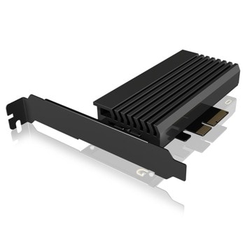 Aдаптер RaidSonic IB-PCI214M2-HS, от PCIe 4x 4.0 към 1x M.2, поддържа M.2 (22x30/42/60/80 mm) | JAR Computers RAIDSONIC IB-PCI214M2-HS