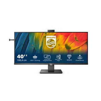 Монитор Philips 40B1U5601H/00, 40" (101.60 cm) IPS панел, 100 Hz, WQHD, 4 ms, 300 cd/m2, DisplayPort, HDMI, USB Type C, USB | JAR Computers Philips 40B1U5601H/00