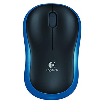 Мишка Logitech M185, оптична (1000 dpi), безжична, USB, синя image
