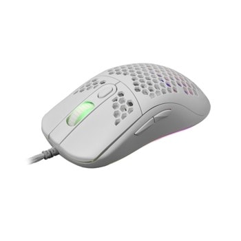 Мишка White Shark GALAHAD GM-5007, оптична (6400 dpi), 6 програмируеми бутона, USB, бяла, RGB подсветка | JAR Computers White Shark GALAHAD GM-5007 White