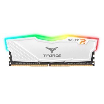 Памет 8GB DDR4 3200MT/s, TeamGroup Delta RGB White, TF4D48G3200HC16F01, 1.35V | JAR Computers TeamGroup TF4D48G3200HC16F01