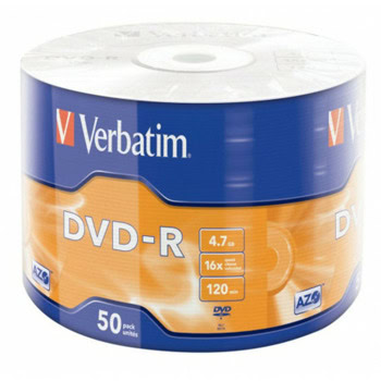 Оптичен носител DVD-R, 4.7Gb, Verbatim 00059, 16x, 50бр. | JAR Computers Verbatim DVD-R 4.7Gb./16X - 50бр. 00059