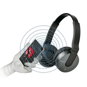 Слушалки Sony MDR-ZX550BN, микрофон, черен