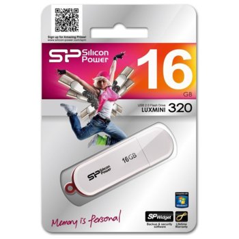 Памет 16GB USB Flash, Silicon Power Luxmini 32 White, бяла | JAR Computers Silocon Power SP016GBUF2320V1W
