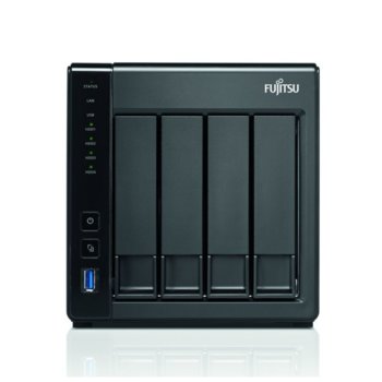 Мрежови диск (NAS) Fujitsu Celvin NAS QE807 (S26341-F108-L842), двуядрен Annapurna Labs Alpine AL-212 1.7GHz, 1GB DDR3D, 8TB (4x 2TB) HDD SATA, 2x RJ-45, 2x USB 3.0 | JAR Computers Fujitsu Celvin NAS QE807