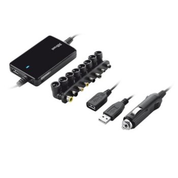 Зарядно за лаптоп универсално Trust Car Laptop Charger 18065, зарядно за кола, 15-19.5V, 70W | JAR Computers Trust Ultraslim Universal 70W Car Laptop Charger