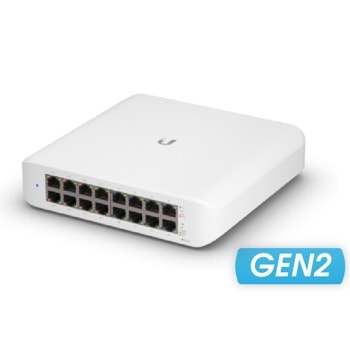 Суич Ubiquiti UniFi Switch Lite 16 PoE Gen2, 1000 Mbps, 16 порта, 16x 10/100/1000 Mbps RJ45 PoE | JAR Computers Ubiquiti UniFi Switch Lite 16 PoE USW-Lite-16-PoE