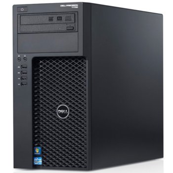 Настолен компютър Dell Precision T1700 MT (CA3163PT1700MU8GFWSC_WIN-14), четириядрен Haswell Intel Xeon E3-1271v3 3.6/4.0GHz, AMD FirePro W2100 2GB DDR3(Display Port), 16GB(4x4GB) RAM, 1TB 7200rpm HDD, 4x USB 3.0, клавиатура и мишка, Windows 7 Pro | JAR Computers Dell Precision T1700 MT CA3163PT1700MUFWSCR_WIN-14