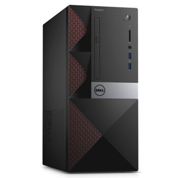 Настолен компютър Dell Vostro 3668 MT (N222VD3668EMEA01_UBU-14), двуядрен Kaby Lake Intel Core i3-7100 3.90 GHz, 4GB DDR4, 500GB HDD, 2x USB 3.0, клавиатура и мишка, Linux | JAR Computers Dell Vostro 3668 MT