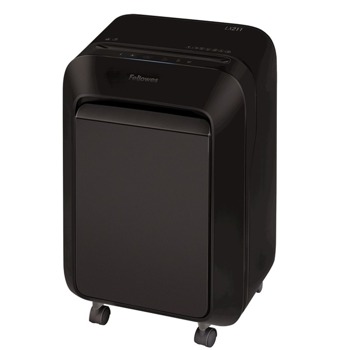Шредер Fellowes LX211 Micro-Cut (5050201), до 15 листа А4, раздробява карти/хартия/телчета/кламери, технологии Intellibar и SafeSense, кошче за отпадъци с обем 23 литра, черен | JAR Computers Fellowes LX211 5050201