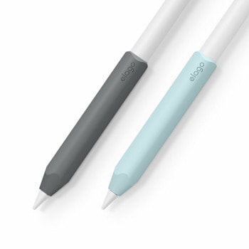 Калъф за стилус Apple Pencil 2, Elago Apple Pencil 2 Pencil Grip Holder, 2 броя, силиконови, сив и зелен image