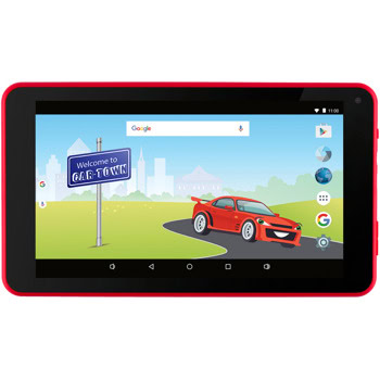 Таблет eSTAR Hero Cars (червен), 7" (17.7 cm) WSVGA дисплей, четириядрен ARM Cortex-A35 1.3GHz, 2GB RAM, 16GB Flash памет (+ microSD слот), 0.3 Mpix предна камера, Android, 284g | JAR Computers eSTAR Hero Cars