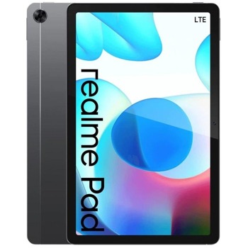 Таблет Realme PAD (RMP2102)(сив), LTE, 10.4" (26.31 cm) IPS дисплей, осемядрен Helio G80 2.0GHz, 6GB RAM, 128GB Flash памет (+ microSDXC слот), 8.0 & 8.0 Mpix камери, Android | JAR Computers Таблет Realme PAD RMP2102 128G/6G LTE Gray