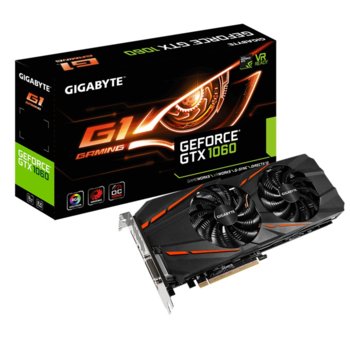 Видео карта GF GTX 1060, 3GB, Gigabyte G1 Gaming GV-N1060G1 GAMING-3GD, PCI-E 3.0, GDDR5, 192 bit, DisplayPort, HDMI, DVI | JAR Computers Gigabyte GV-N1060G1 GAMING-3GD