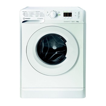 Перална машина Indesit MTWSA 61294 W EE, клас C, 6 кг. капацитет, 1200 оборота в минута, 16 програми, свободностояща, 60 cm, бяла | JAR Computers Перална машина Indesit MTWSA 61294 W EE