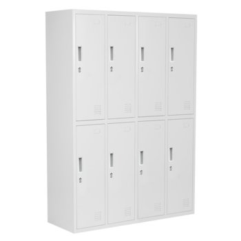 Метален шкаф Carmen CR-1276 J, 8x шкафове, прахово боядисан, метален, сив | JAR Computers Метален шкаф Carmen CR-1276 J - сив