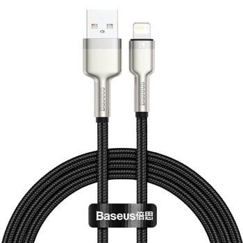 Кабел Baseus Cafule Metal Series (CALJK-A01), от USB A(м) към Lightning(м), 1m, черен | JAR Computers Baseus CALJK-A01