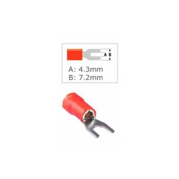 Кабелна обувка Fast On ST-012/SV 1.25-4L, 100 бр., червена | JAR Computers Fast On ST-012 /SV 1.25-4L