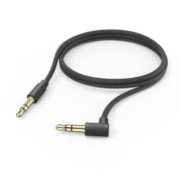 Кабел Hama 201528, от Jack 3.5mm(м) към Jack 3.5mm(м), 1m, черен | JAR Computers Кабел Hama 201528