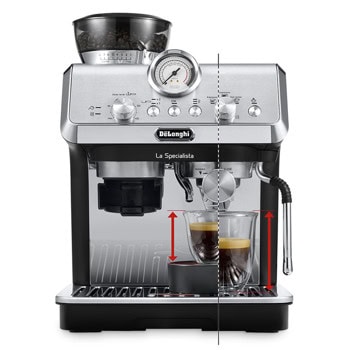 Кафеавтомат DeLonghi La Specialista Arte, 1400W, 15 bar налягане, 8 настройки за смилане, 3 нива на температура на инфузия, сребриста | JAR Computers DeLonghi La Specialista Arte Black EC 9155.MB
